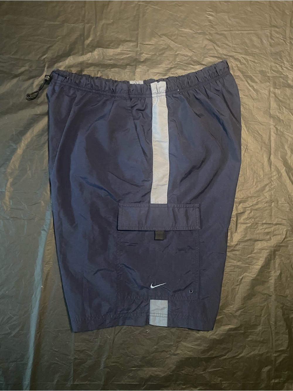 Nike Navy and Grey Mesh Lined Athletic Shorts